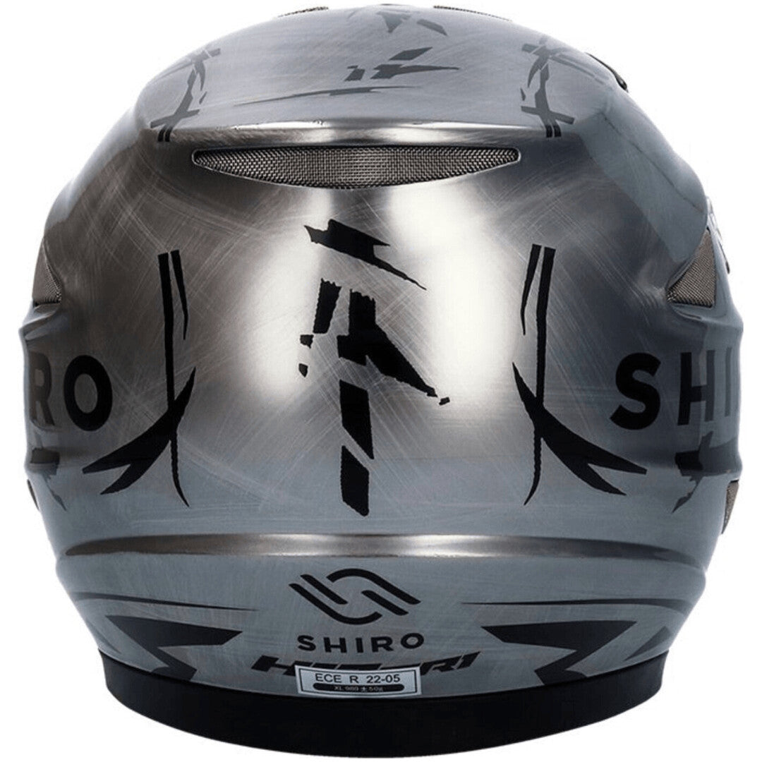 Shiro K12 Superlight Pro TR-1 Trials Helmet Chrome Silver