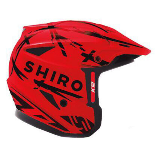 Shiro K12 Trials Helmet Red