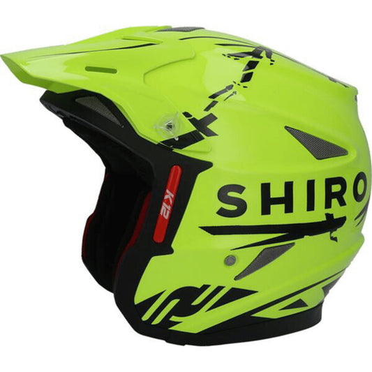 Shiro K12 Trials Helmet Yellow